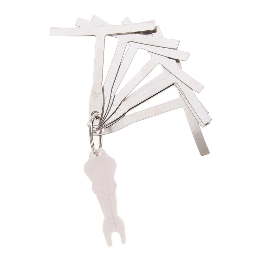 Set of 9 Guitar Fretboard Radius Gauge, Pin Puller for Guitar Measuring Tool