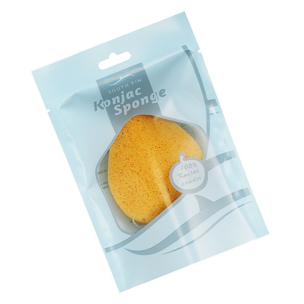 Konjac Face Deep Pore Cleansing Exfoliating Sponge Facial Pad Puff Yellow