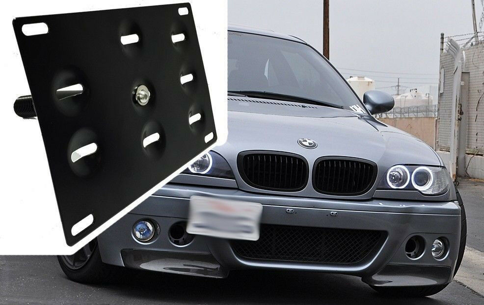 Front Bumper Tow Hook License Plate Mounting Bracket Holder For BMW 1 3 X5 X6