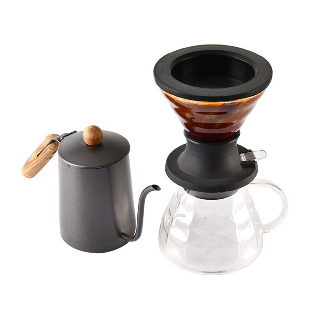 Coffee Maker Coffee Filter Pot Tool Brewing Coffeepot Coffee Funnel 360ml