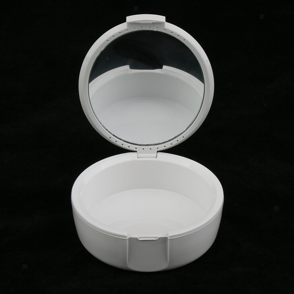 2 Pieces Denture Bath Storage Box Orthodontic Mouthguard