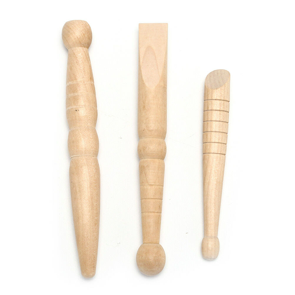 3PCS Wooden Foot Body Massage Stick Relieve Muscle Relaxing Tool Massager.l8