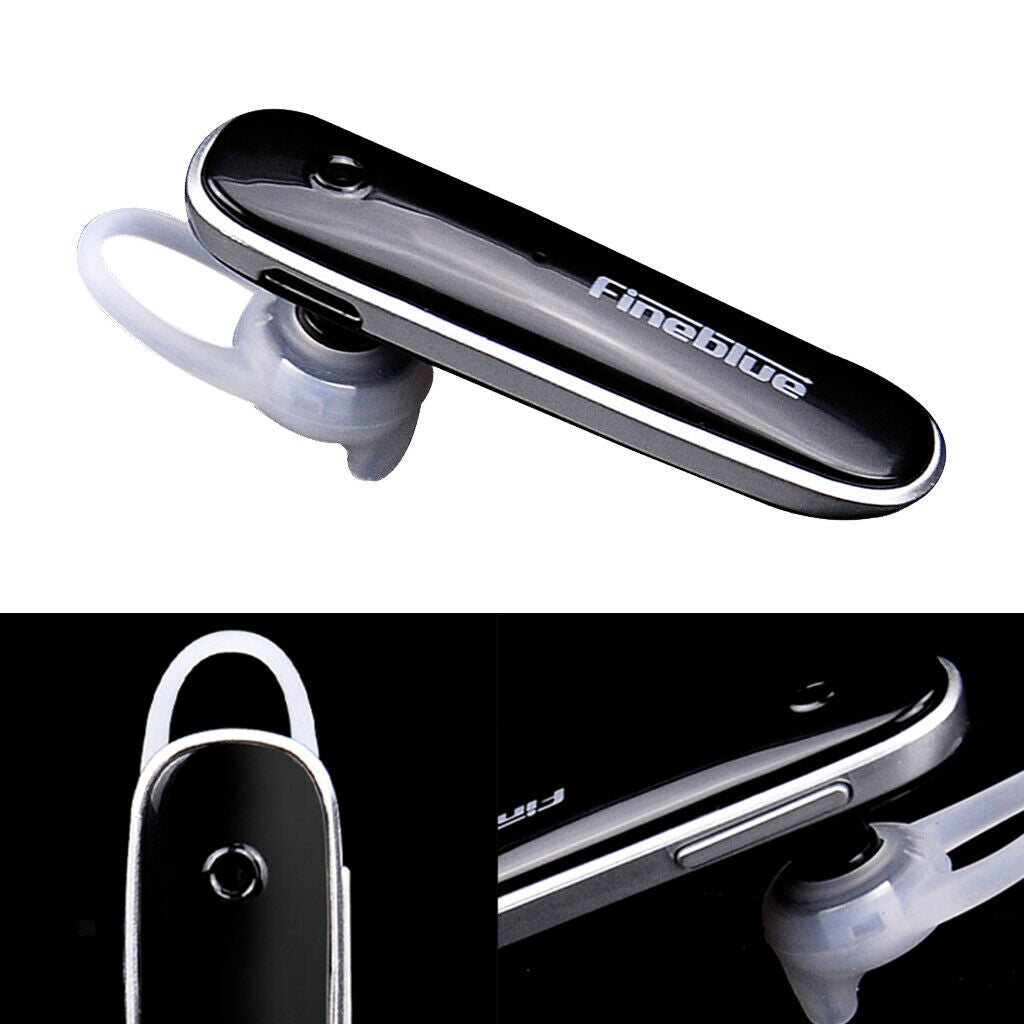 Bluetooth Headset Earphone Sport Earbud Earpiece Noise Cancelling Black