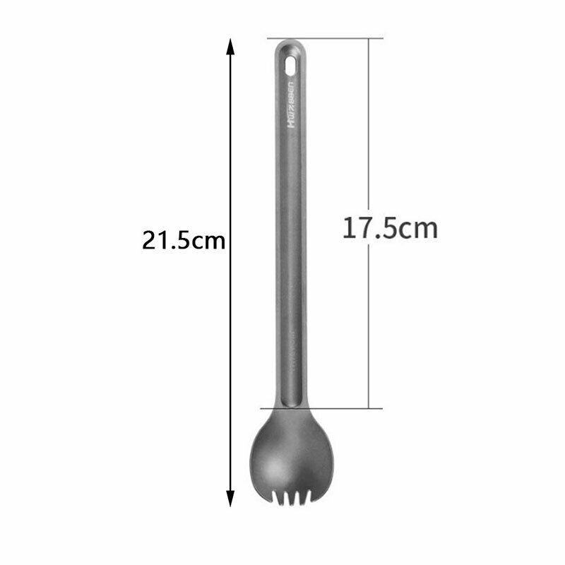 Titanium Fork Long Handle Fork Outdoor Camping Spork Tableware Picnic Fo.l8