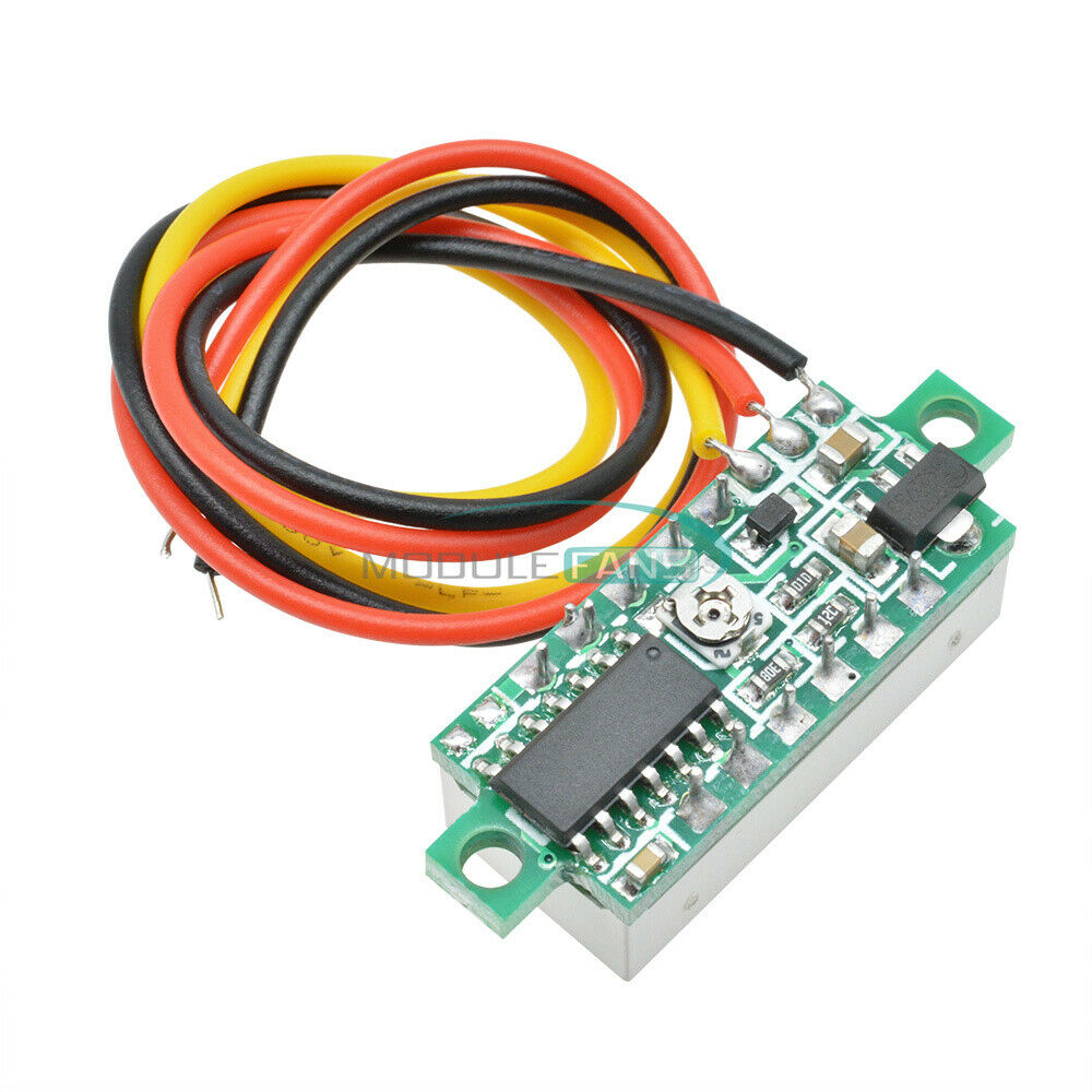 Blue 0.28" LED DC 0-100V Voltmeter Digital Display Voltage 3-wire 12V 24V