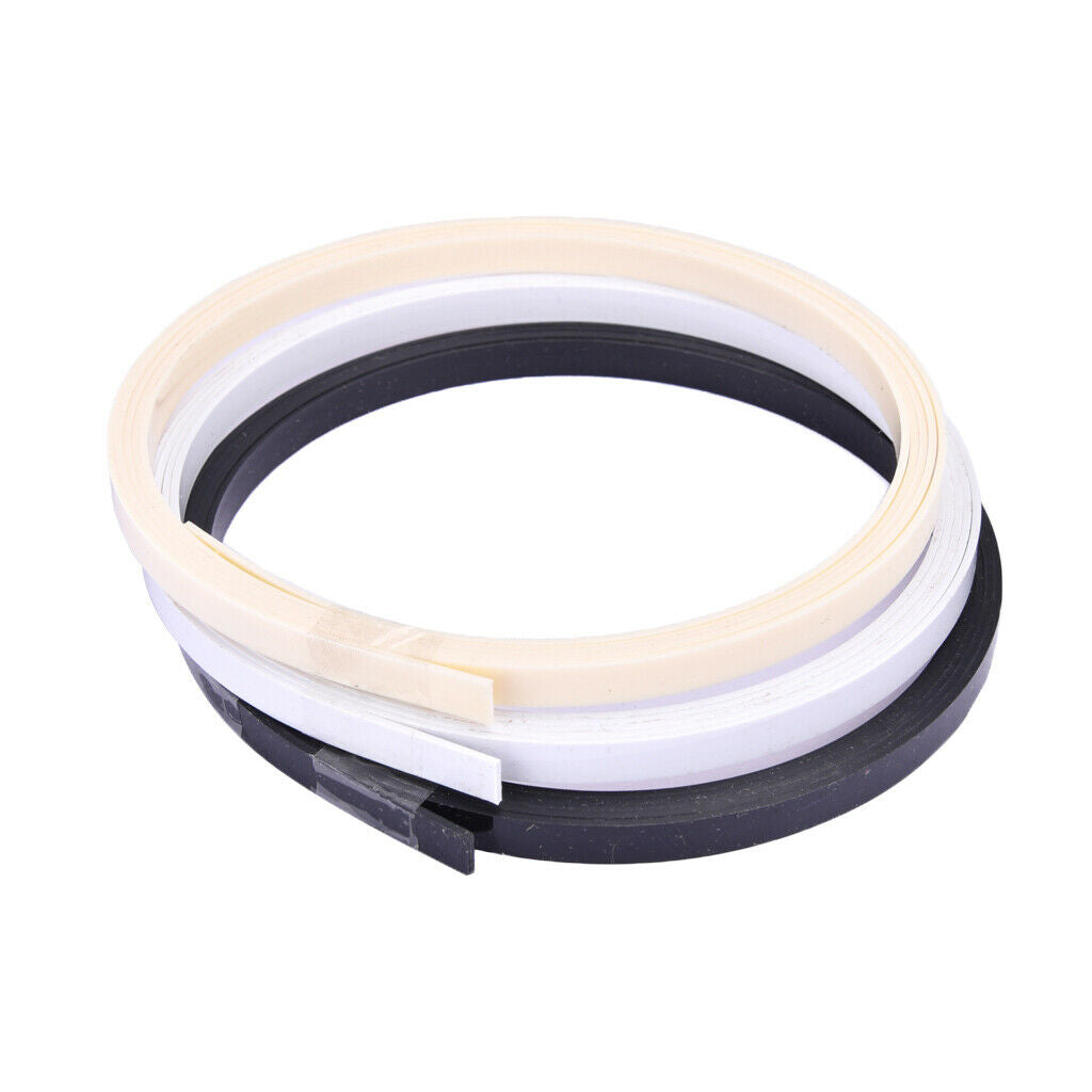 Finest ABS 3Pcs Guitar Bass Purfling Strips Edge Trim Inlay Body Project