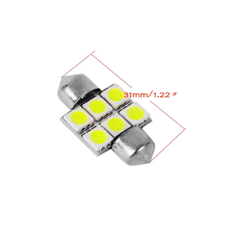 4x White LED Interior Map Dome Trunk Lights 31mm DE3175 DE3022 Festoon Bulbs