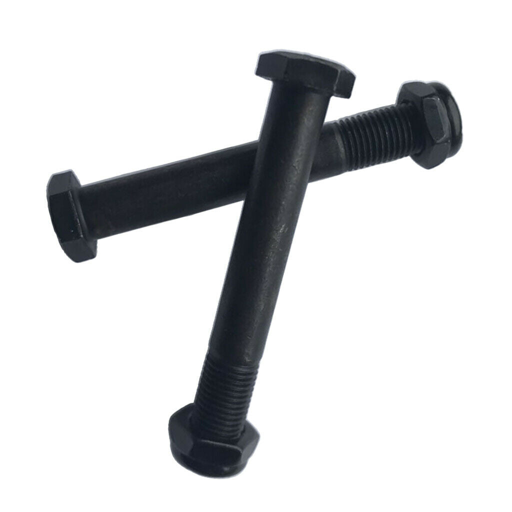 2pcs 62.5mm Skateboard Trucks Kingpin Longboard Hardware + 2pcs Nuts Black