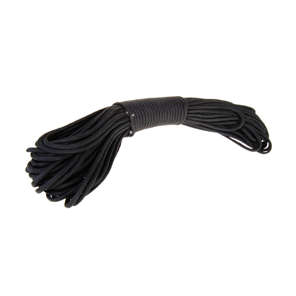 100ft Paracord 550 Parachute Cord 7 Strand Outdoor Survival Black