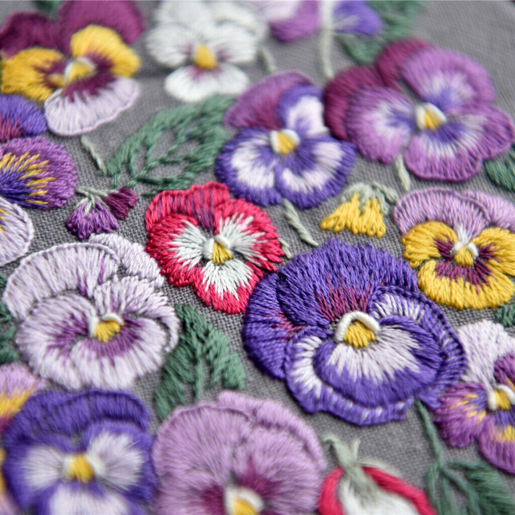 Premium Embroidery Craft Set Beginner Home DIY Material Needles Fabric