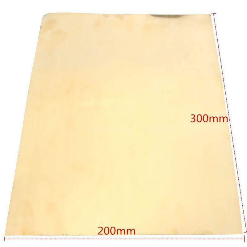 1Pc New Brass Metal Thin Sheet Foil 0.2x200x300mm For Handicraft Aerospace