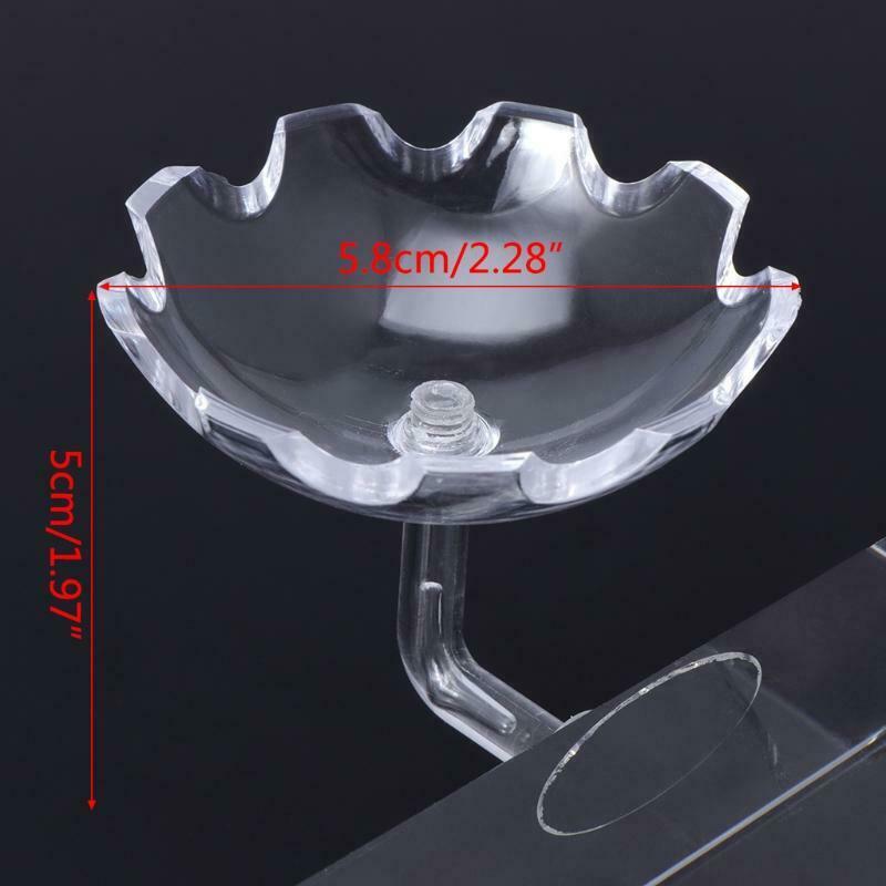 Fish Tank Feeder Aquarium Shrimp Acrylic Feeding Bowl Floating Clear With Sucker