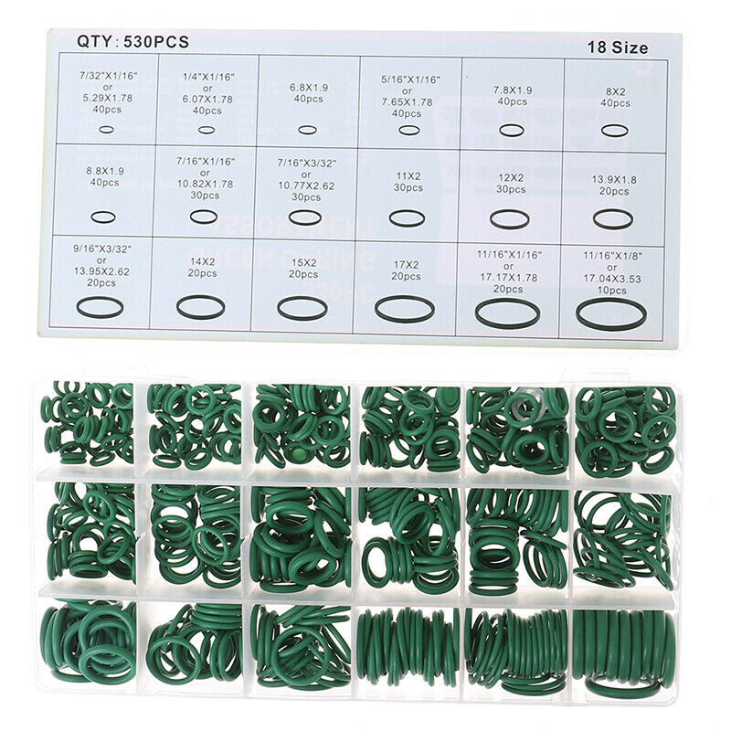 530Pcs Seal O-ring R134a Repair Car Air Conditioning Rubber Sealant Box SetB SJ