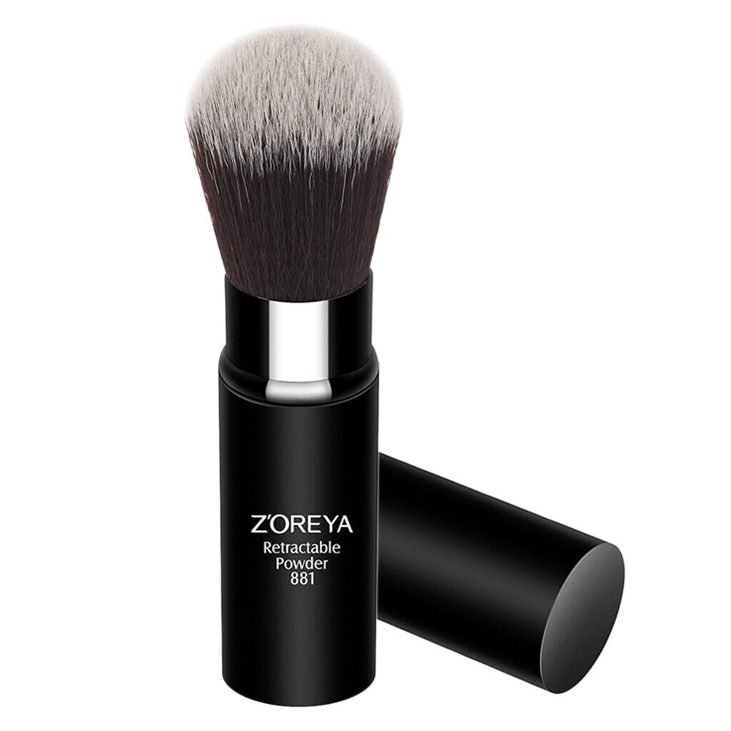 Retractable Make up Brush Makeup Foundation Blusher Face Powder Brush Black