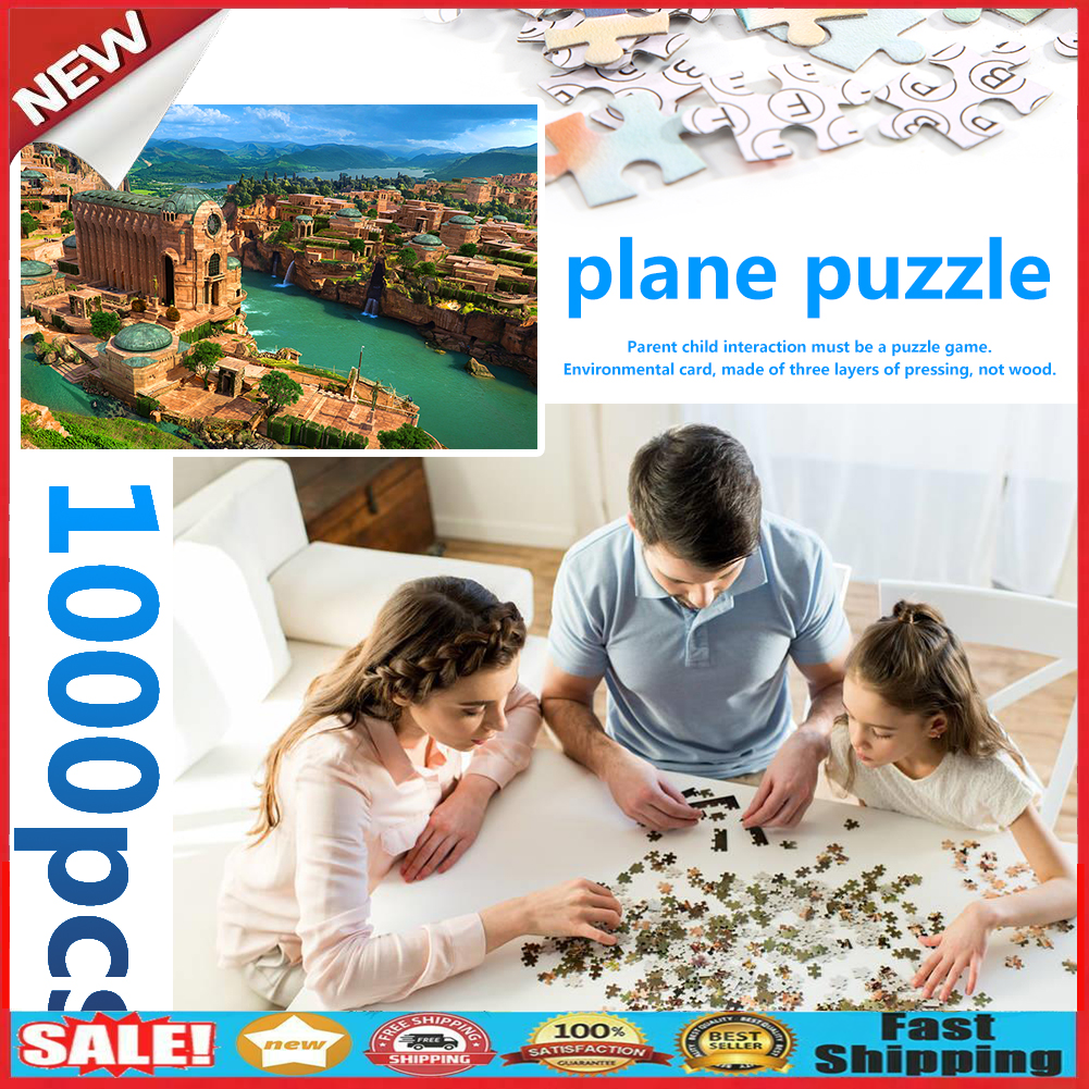 1000pcs DIY Paper Jigsaw Emerald City Puzzle Toys Educational Picture Decor @
