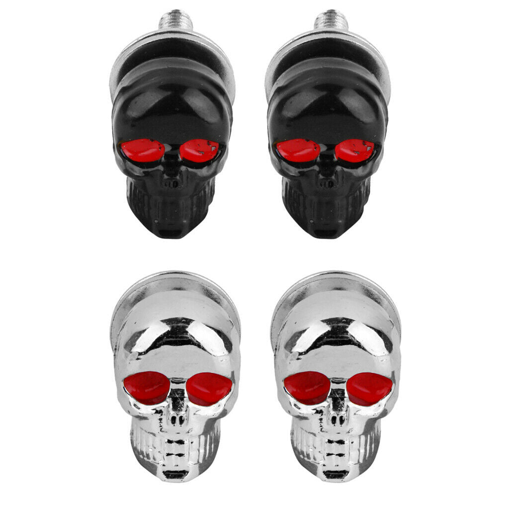 4 Pieces Stainless Steel, 6mm License Plate,  Screws, Motorcycle Fasteners,