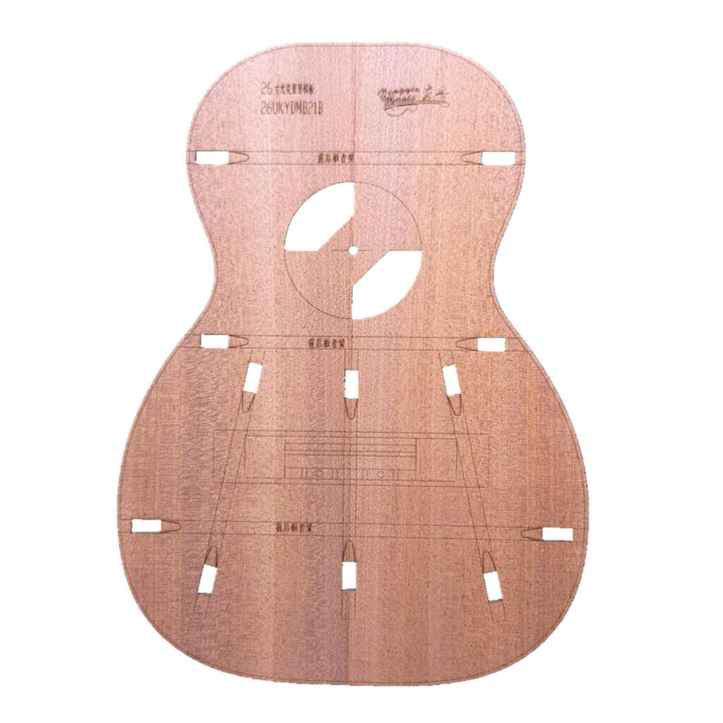 DIY Tenor Ukulele Body Layout Template Premium Guitar Barrel Building Templates