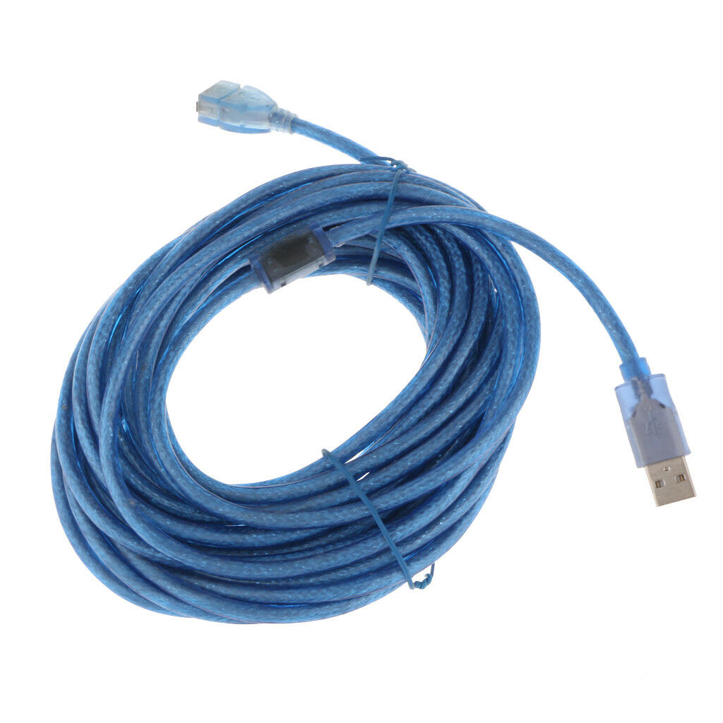 Durable 480Mbps 10m/32Feet USB 2.0 A Male to A Female Extension Cable Blue