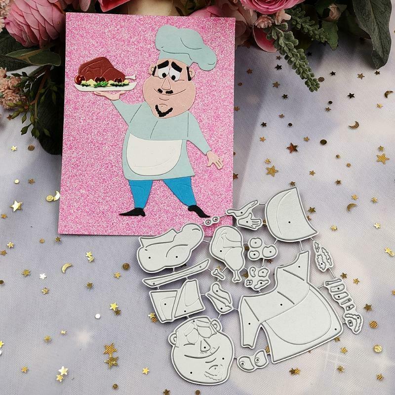 Chef Metal Cutting Dies Stencil DIY Scrapbooking Album Paper Card Template Mold