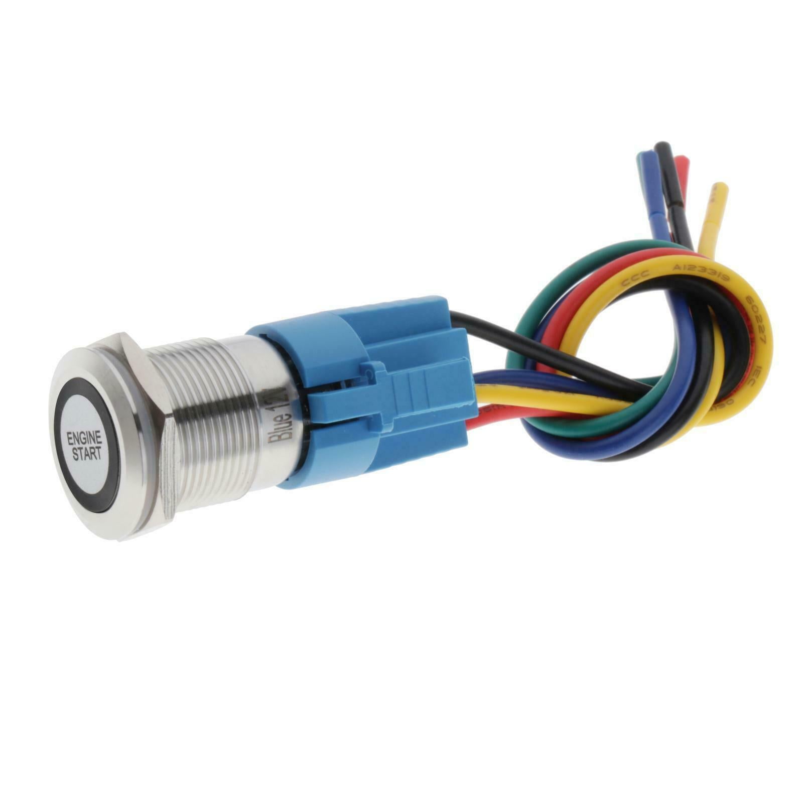 Momentary Push Button Switch 19mm Engine Start Push Button Self-locking 19mm