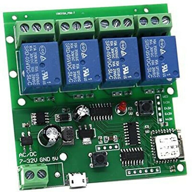 Smart Remote Control 4 Channel WiFi Momentary Inching Relay Self-Lock Switc G6Y2