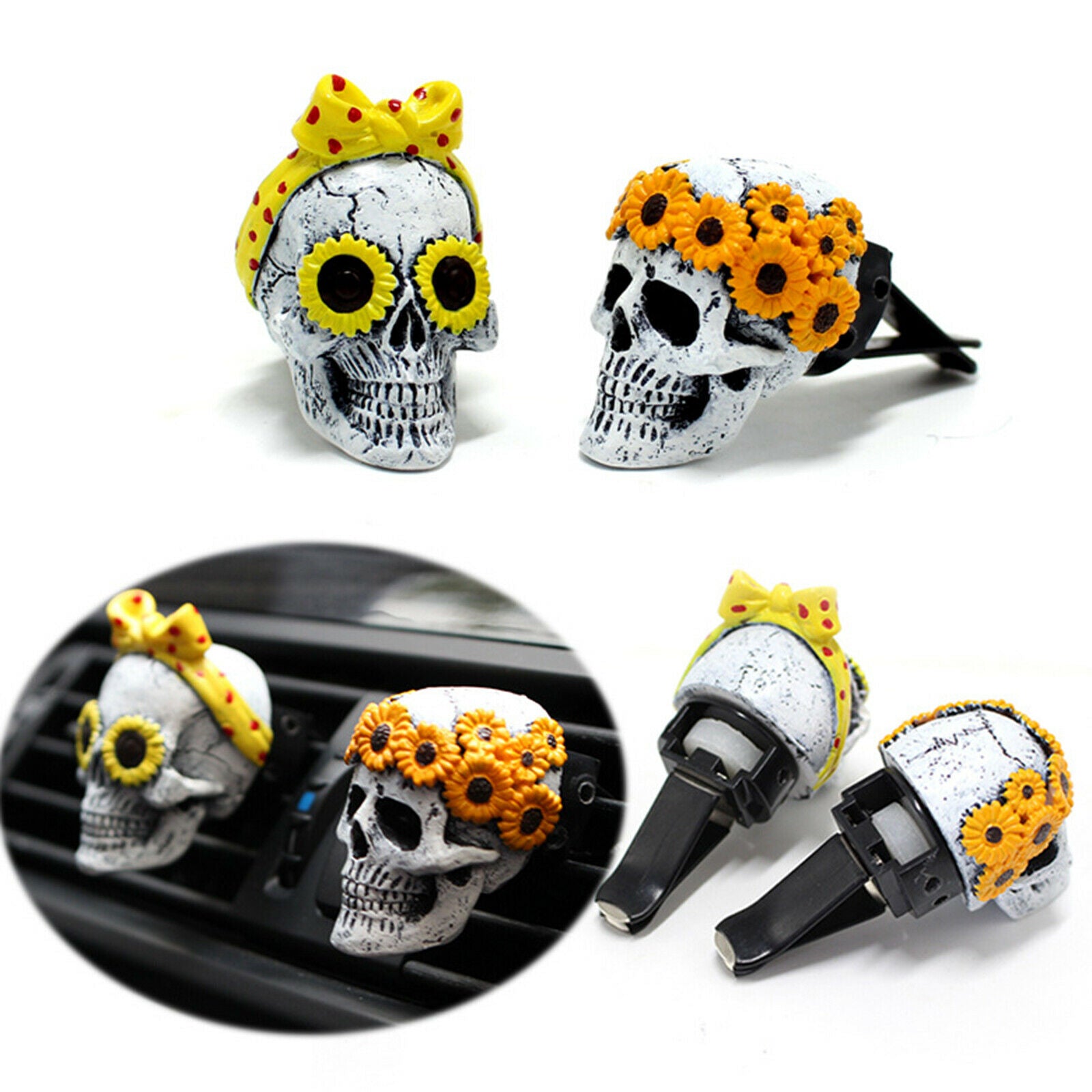 2x Car Air Vent Decor Clips Vehicles Air Freshener Diffuser Fragrance Clip