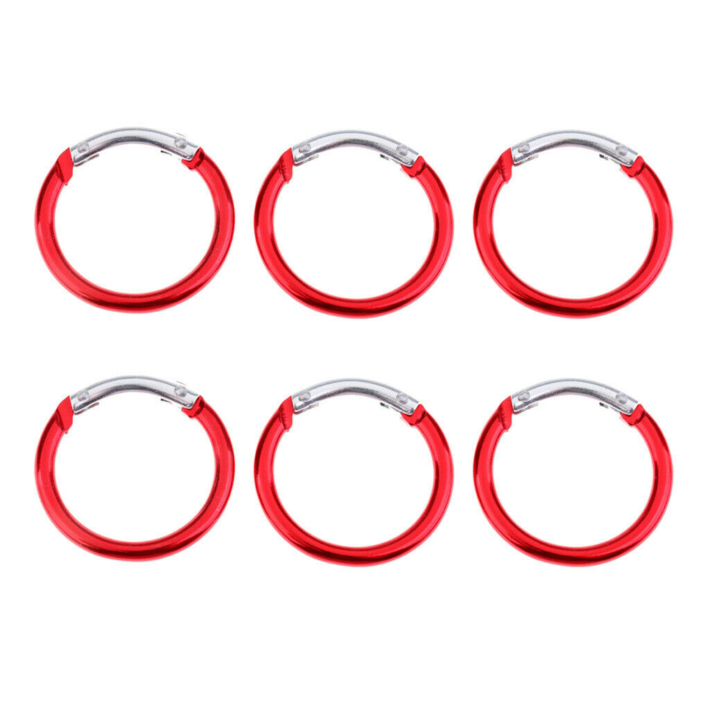 6pcs Red Carabiner Spring Snap Clip   Buckle for Bags Purses Keychain