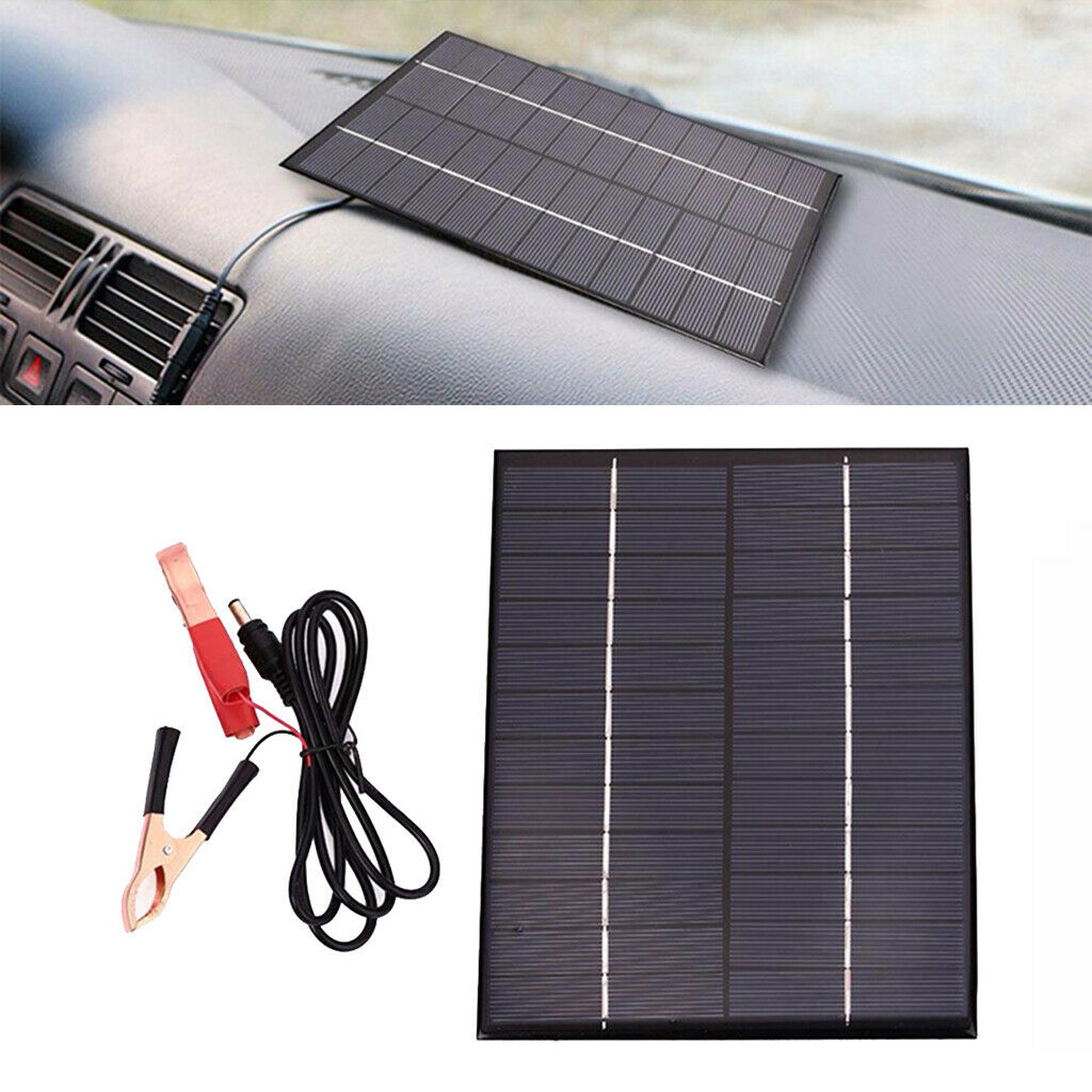 Solar Panel Kit 5.5W 12V Polycrystalline Battery Charger Maintainer + Cable with