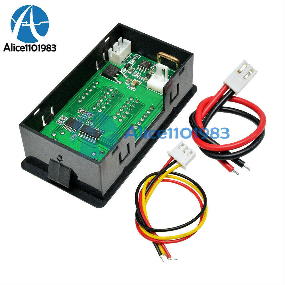 Digital Voltage Current Power Meter DC 100V 10A 1000W Thermostat Red +Blue+Red