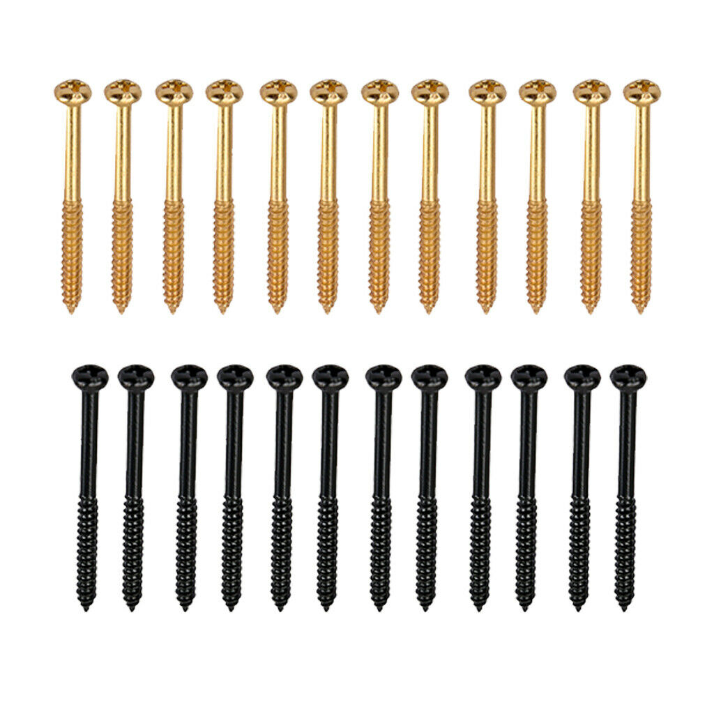 24 Pcs Guitar Bass Pickup Screws for Guitar Replacement Accessories