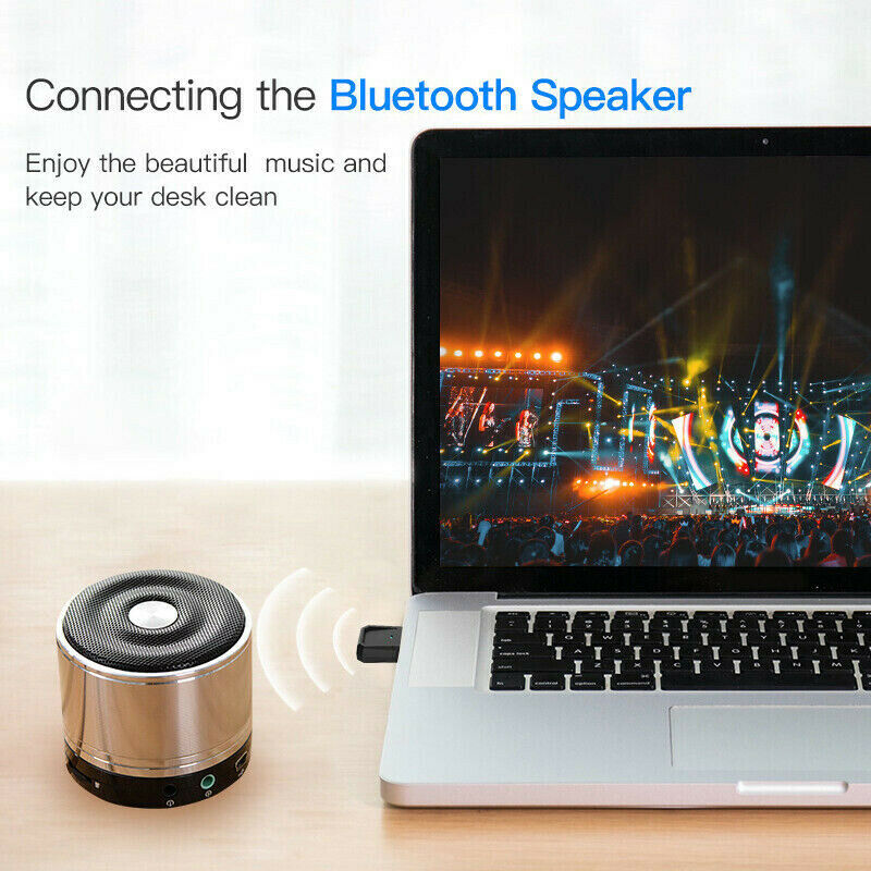 Bluetooth USB Adapter Bluetooth5.0 Wireless USB Audio Receiver for Desktop ComU4