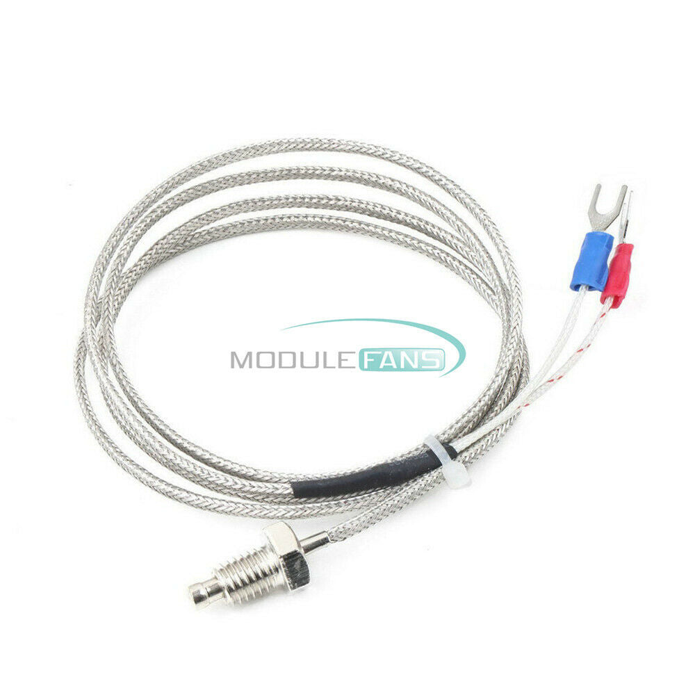 5PCS 3.3ft 1M K Type Thermocouple Temperature Controller 0-800C Probe Sensor