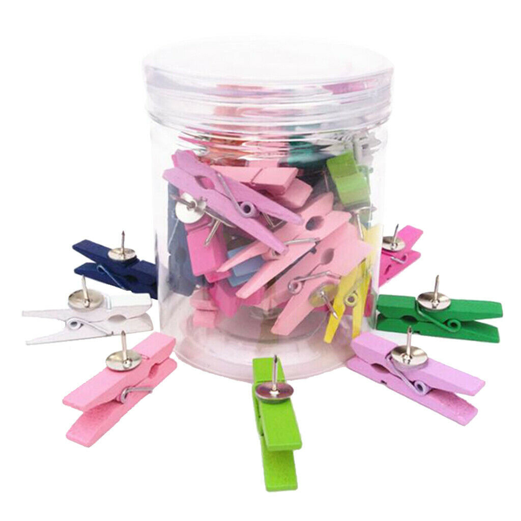 Multicolor Wooden Clips 100 Pieces