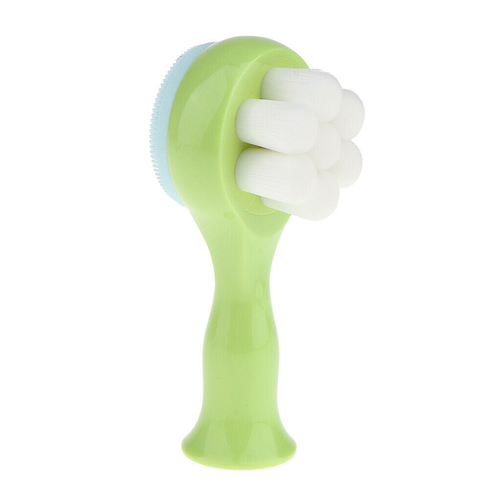 Silicone Facial Cleanser Massager Deep Pore Cleansing Face Brush Green