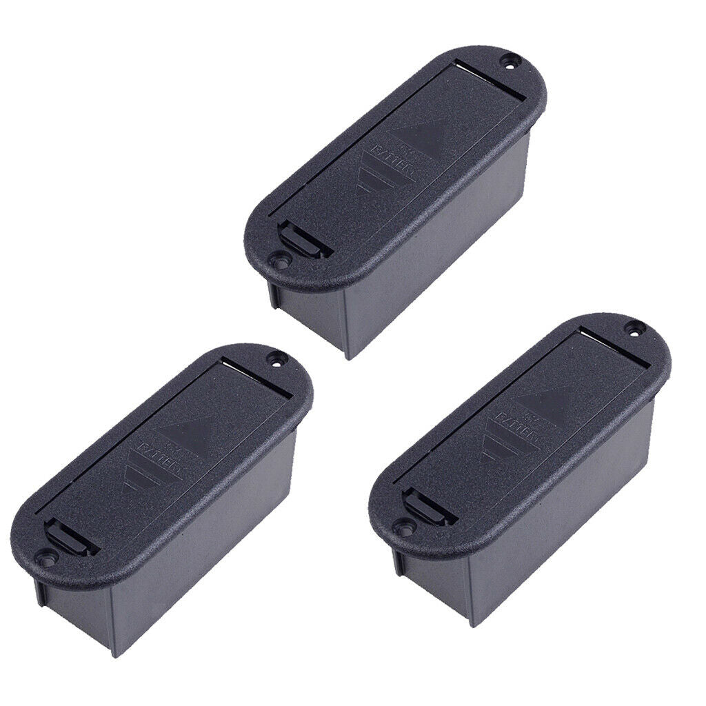 3 x 9v Battery Case Cover Compartment Box Holder for Guitar Bass Pickup Part