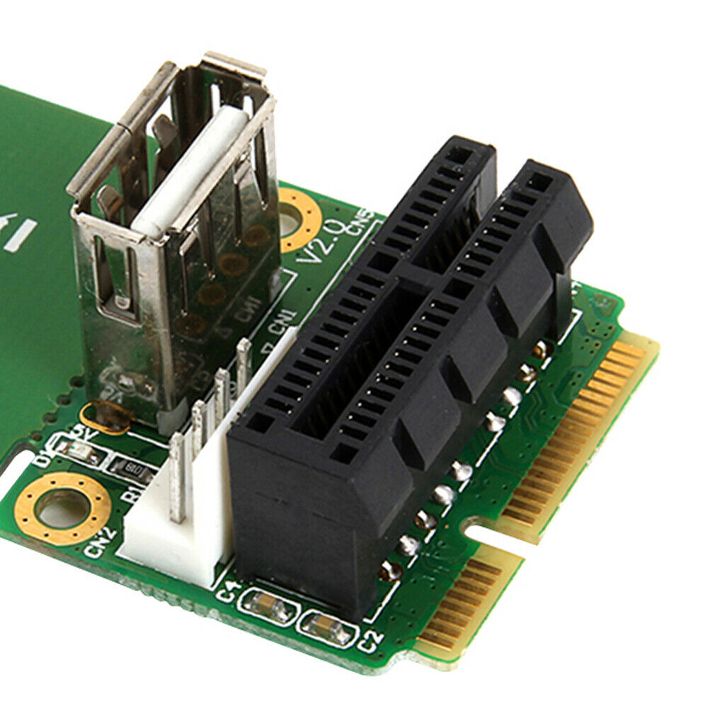 2x Mini PCIe To PCI 1X Slot Riser Card Expansion Support Full/Half Size