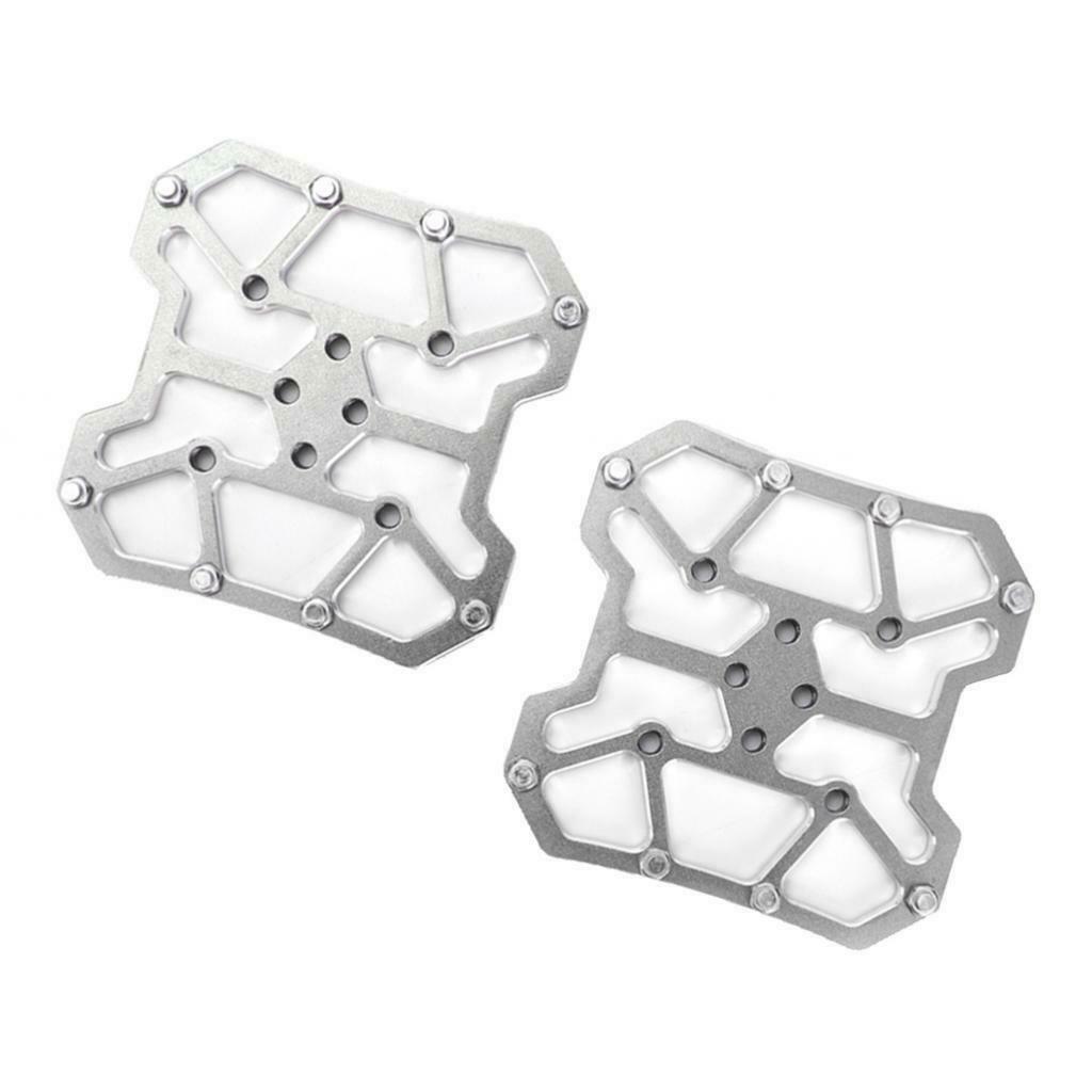 1 Pair MTB Bike Bicycle Lock Clipless Pedal Plate Adapter Converter Sliver