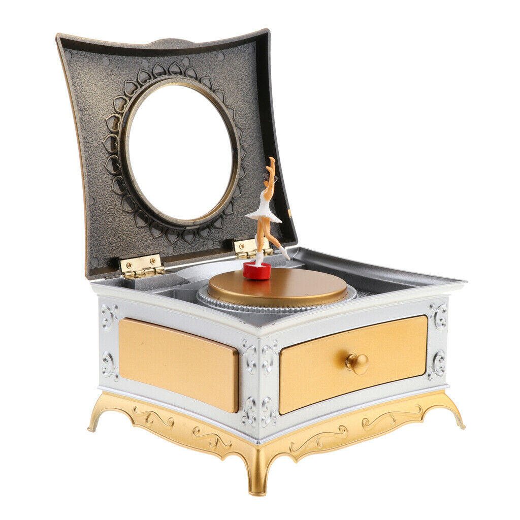 2pcs European-style Classical Creative Spinning Ballet Girl Music Box Music Box