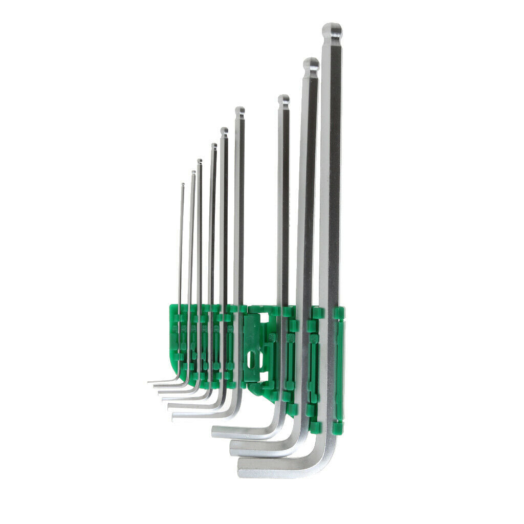 9 Pieces Hex Key Allen Wrench Arm Ball End Hex Key Wrench Extended