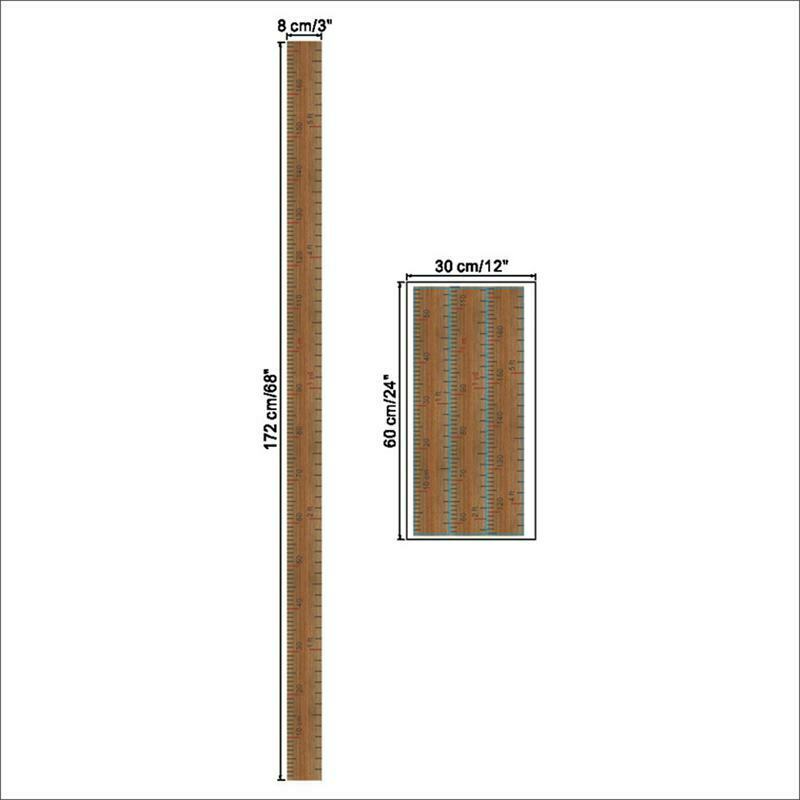 Wood Children Height Measurement Baby Growth Chart Baby Height Ruler Wall SticG9
