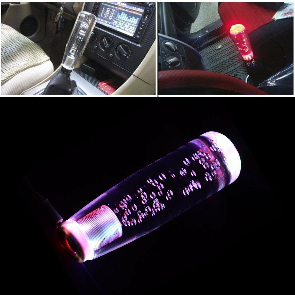 Colorful RGB Crystal Bubbles AT/MT Car  Gear Shifter Shift Lever Knob Head JDM
