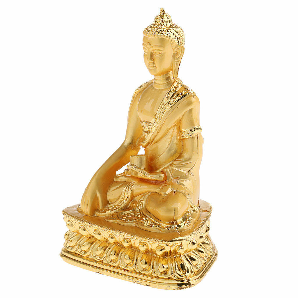 Collectible Asian Religion Tibetan Buddha Amitabha Shakya Muni Statue Decor