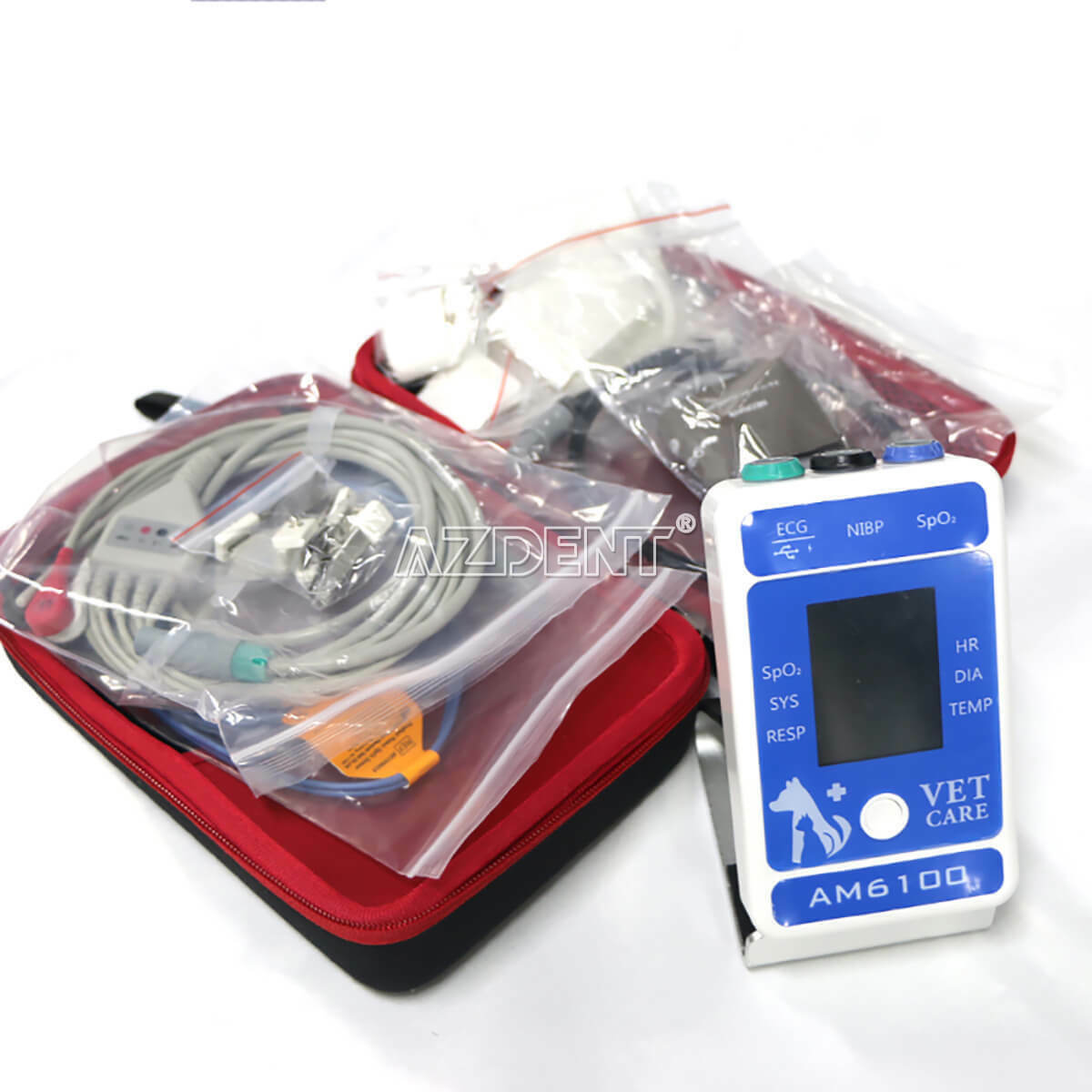 Veterinary Patient Monitor Pet Animal Portable Monitor Android NIBP SpO2 ECG USA