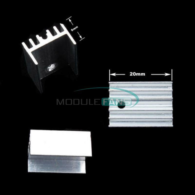 10PCS 20x15x11mm Aluminum Heatsink Heat Sink Screw Kits for Transistors TO-220