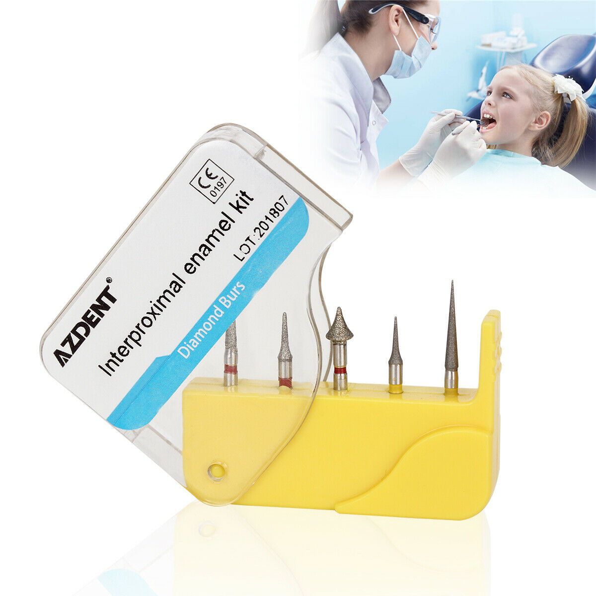 100 Kits Dental High Speed Diamond Burs Orthodontic Interproximal Enamel Set