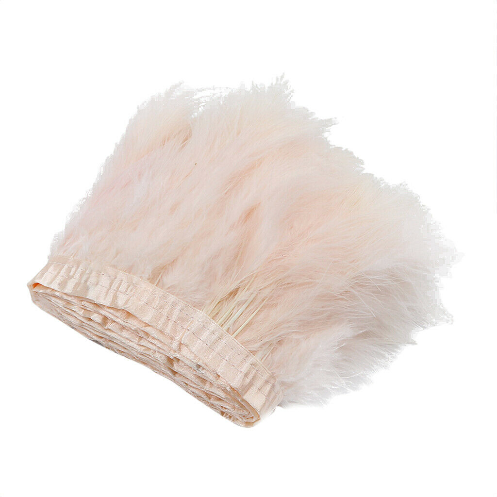 2m Turkey Feather Fringe Lace Ribbon Tapestry Fascinator Wedding Ornaments