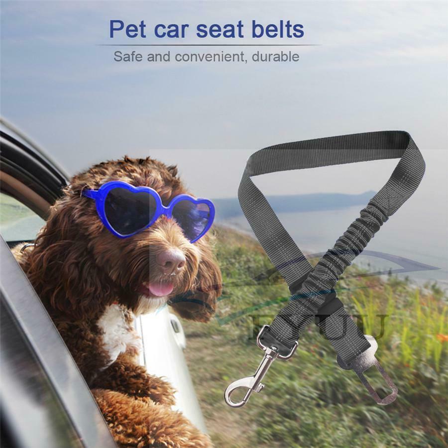 Dog Seat Belt Leash Pet Seatbelt Car ELASTIC Safety Adjustable Harness 2 Pack