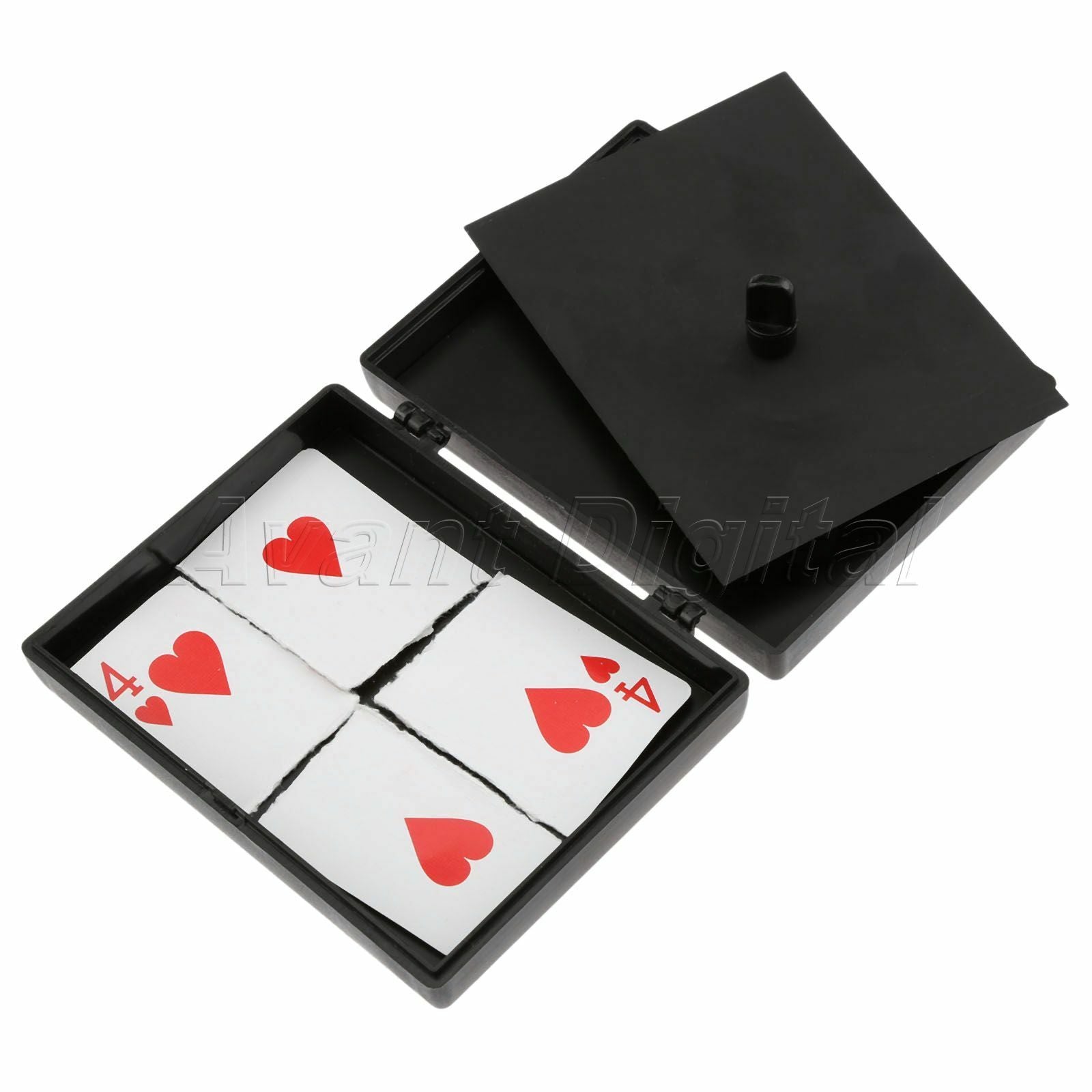 Magic Prop Tear Off Poker Make Whole Magic Box Plastic Interesting 10*7.5*2.2cm
