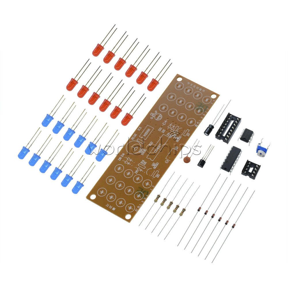 5PCS Red Blue Dual-Color Detonation Flashing Light DIY Kit Electronic Suit