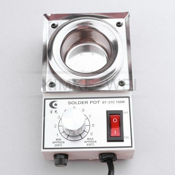 220V Solder Pot Soldering Desoldering Bath 50mm 200-450â„ƒ